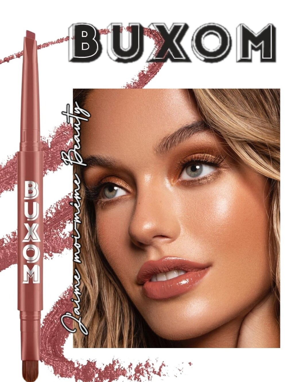 Buxom Plumping Lip Pencil Hush Hush Henna Cinnamon Nude Pink Undertone